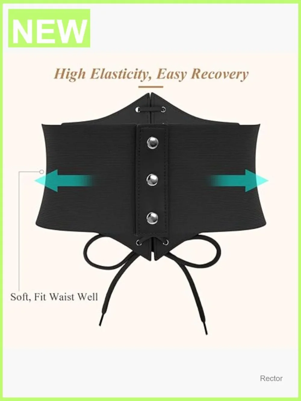 Women's Corset Belt Lace-Up Waspie Waist Cincher Victorian Punk Goth
